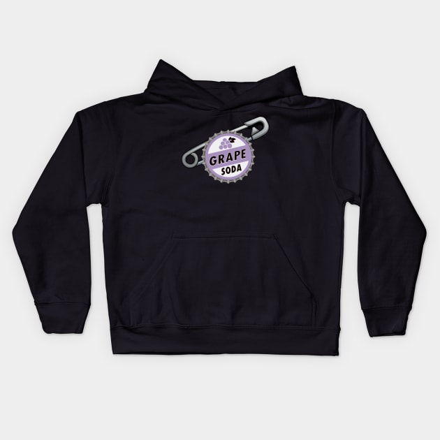 Grape Soda Pin Kids Hoodie by duchessofdisneyland